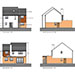 New House Plan & Elevations Drawing Example